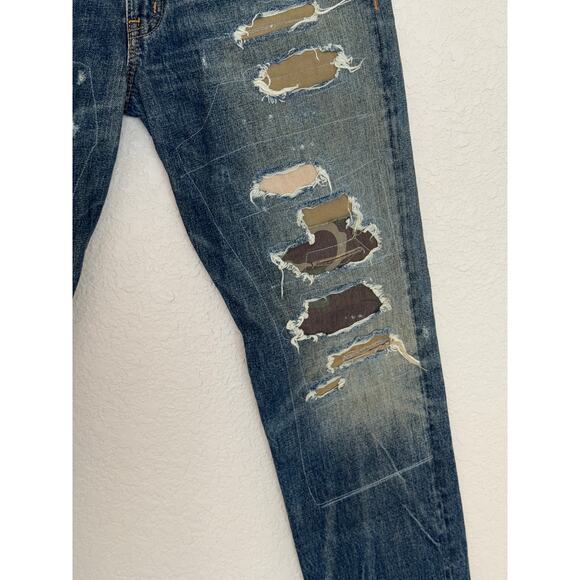 Ralph Lauren x Denim Supply Boyfriend Jeans Distressed Camo Vtg Deadstock, 26 - Picture 9 of 16